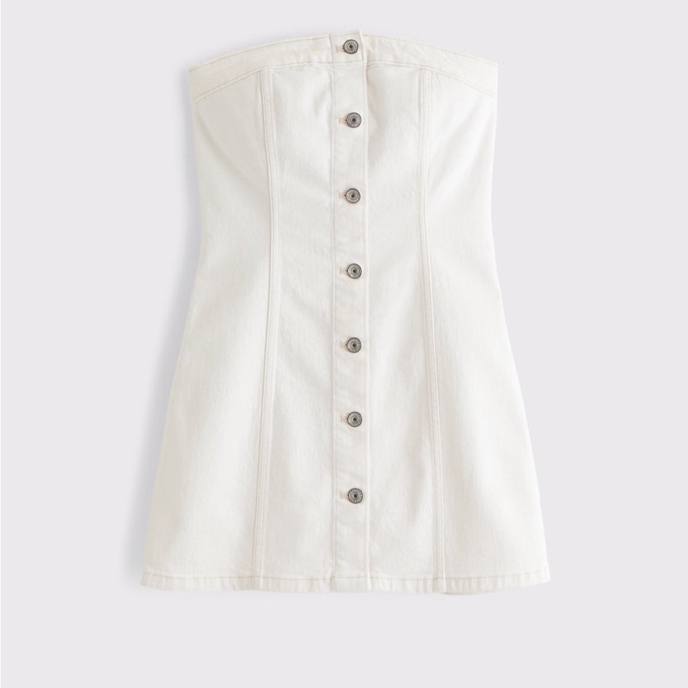 NEW Abercrombie denim white dress